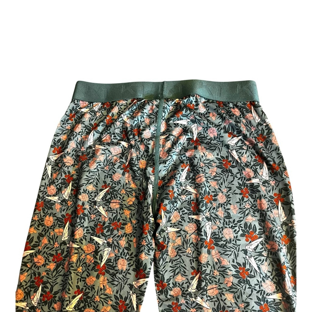 Kari Traa Fryd Superundertøysbukse Thermal Leggings, Murk Green Floral, S-M - Picture 15 of 15